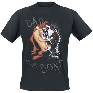 Looney Tunes T-Shirt - Tasmanian Devil - Bad To The Bone - S - für Männer - Größe S - schwarz  - Lizenzierter Fanartikel - Männer - male