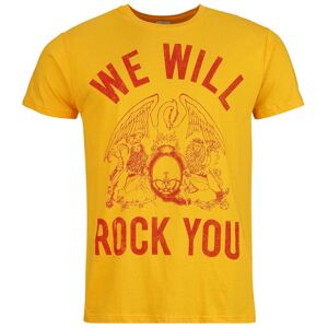 Queen T-Shirt - We Will Rock You - S bis XL - für Männer - Größe L - orange  - Lizenziertes Merchandise! - Männer - male