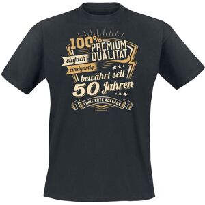 Sprüche T-Shirt - Premium seit 50 Jahren - M bis 3XL - für Männer - Größe L - schwarz - Männer - male