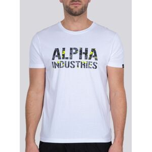 Alpha Industries Camo Print T-Shirt - Schwarz Weiss - 3XL - unisex