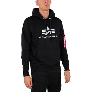 Alpha Industries 3D Logo Hoodie - Black / White - L - Herren