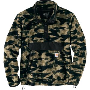 Carhartt Relaxed Fit Duck Camo, Fleece-Pullover Dunkelgrün/Grau/Schwarz XL male