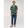 MANGO MAN Regular Fit-Hemd mit Hawaiiprint Grün S,M,L,XL male