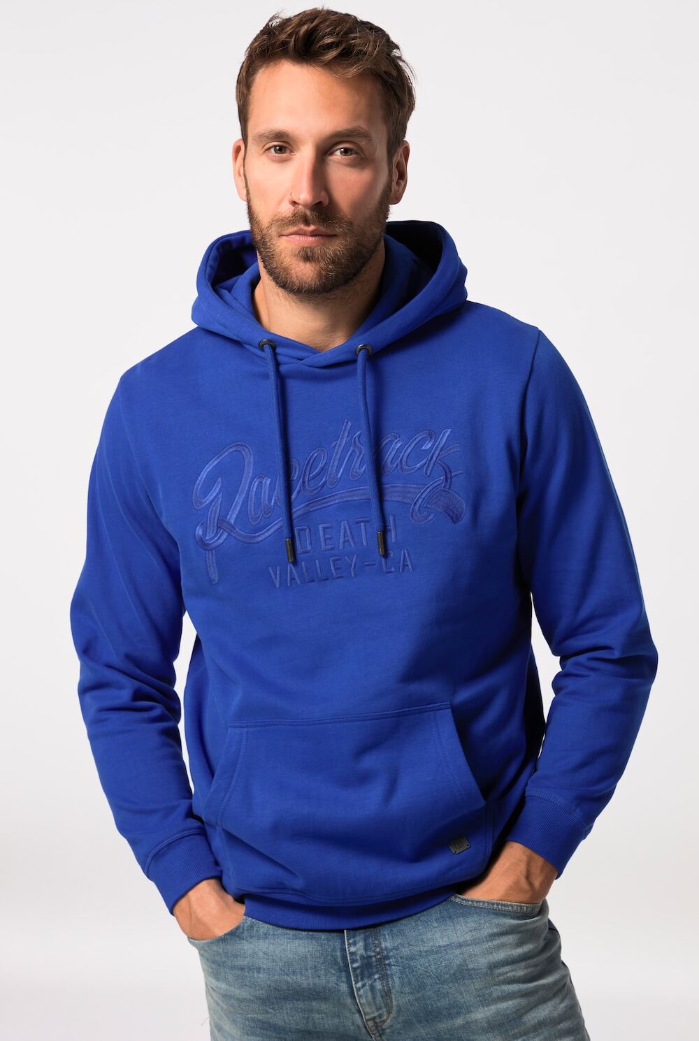 Große Größen Hoodie, Herren, blau, Größe: XL, Baumwolle, JP1880