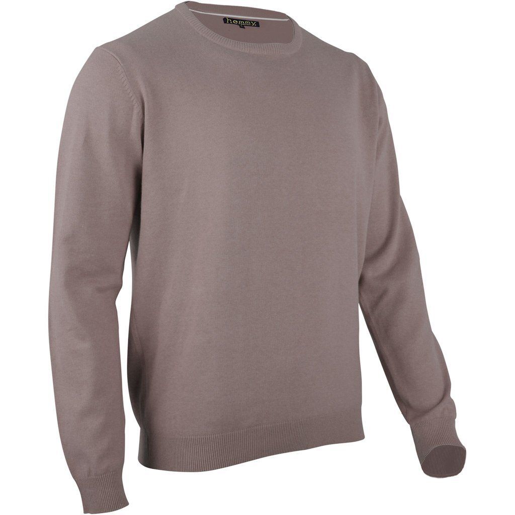 hemmy Fashion Rundhalspullover Pulli Sweater Rundhals, versch. Ausführungen und Farben erhältlich, Beige Meliert