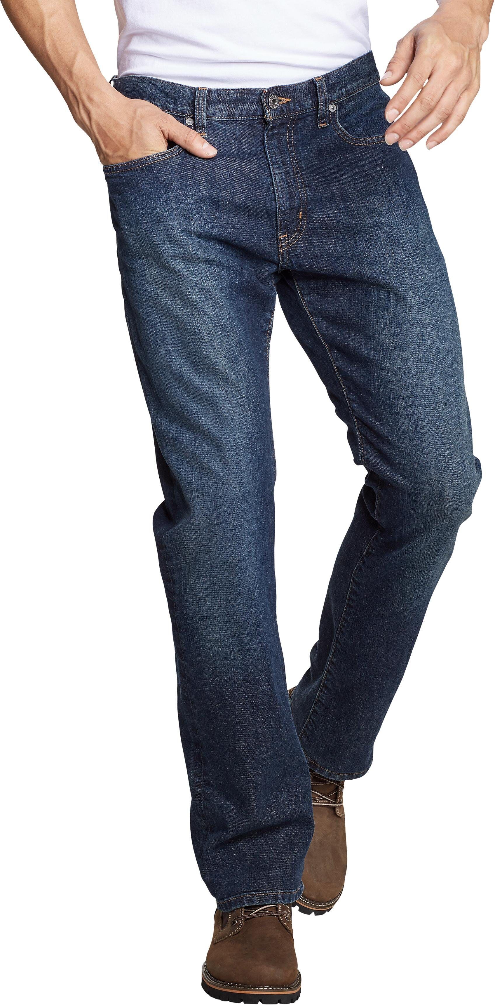 Eddie Bauer 5-Pocket-Jeans Flex - Straight Fit, grau