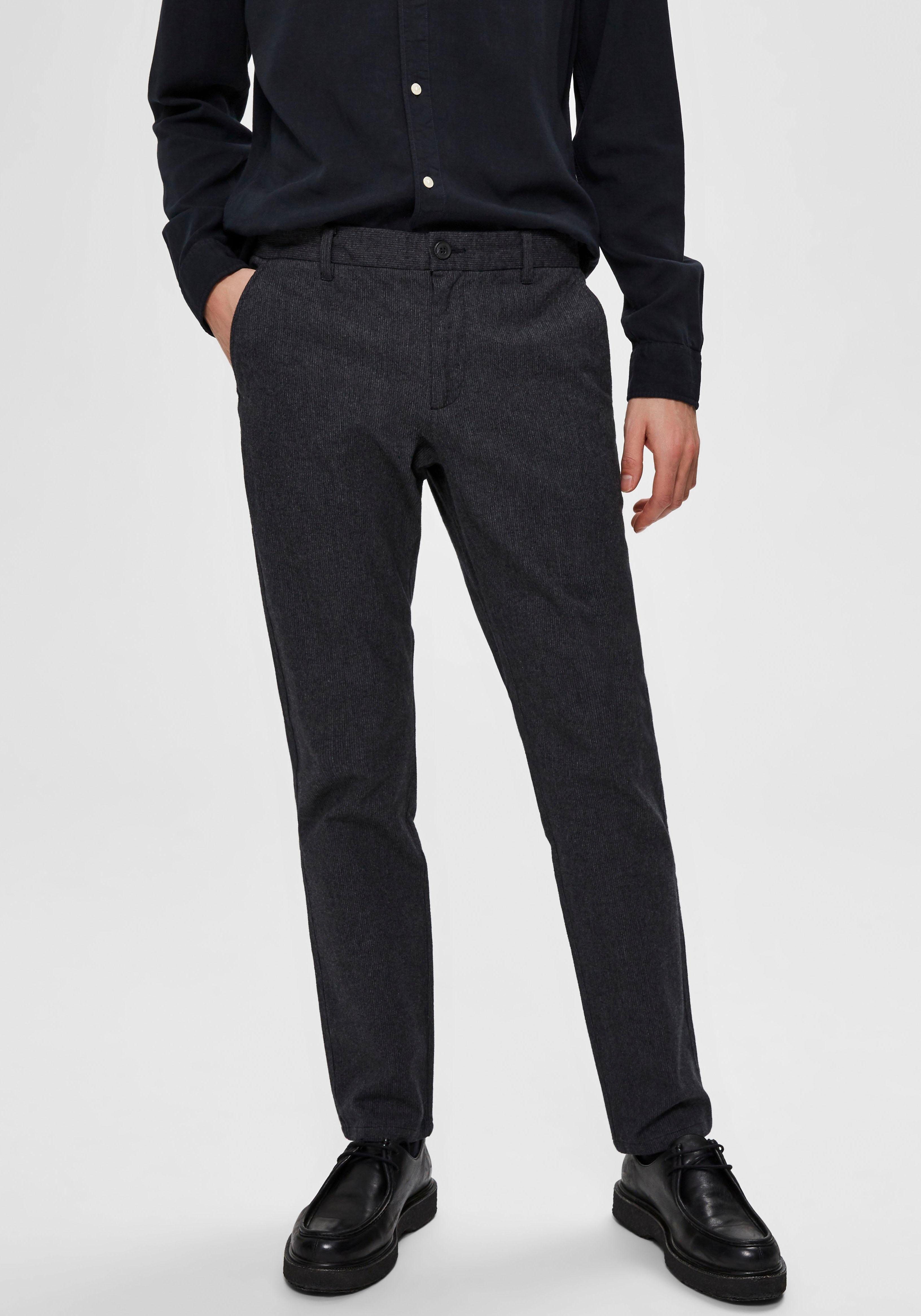 SELECTED HOMME Chinohose »SLIM-ARVAL PANTS«, Grey STRIPE