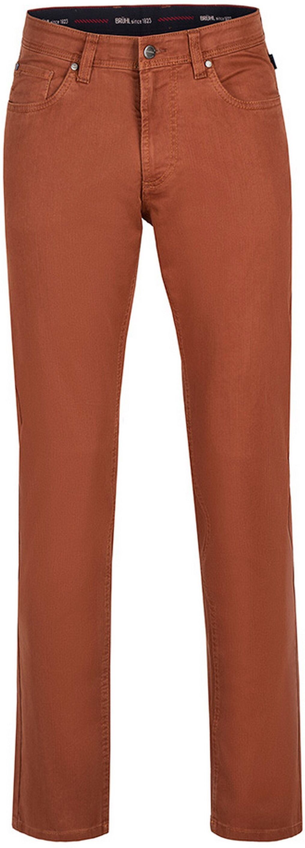 Brühl Chino-Hose im 5-Pocket-Design »York«, gelb/terra/rot