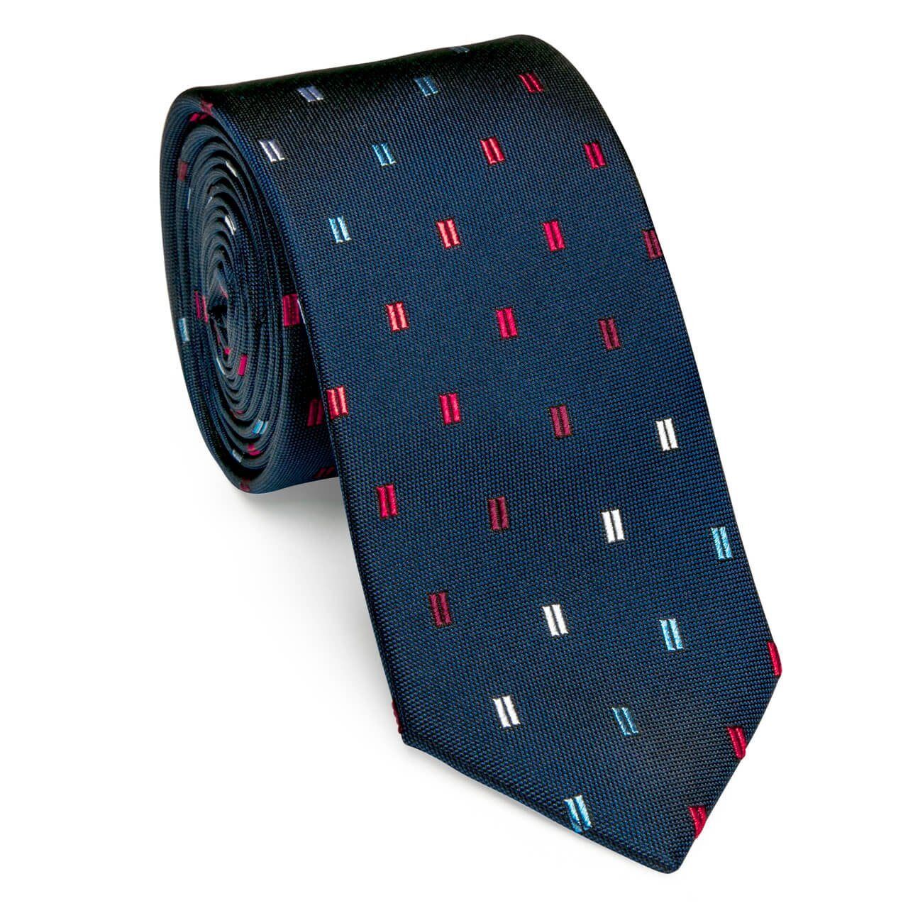 UNA Krawatte »Krawatte - il Classico - 6cm«, Blau Rot (240)