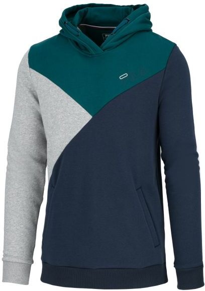 Herren Tennissweatshirt Fila Sweathoody Jacob - navy/deep teal/light grey melange