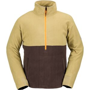 Volcom Polar Fleece Mock Half Zip Dark Khaki M DARK KHAKI