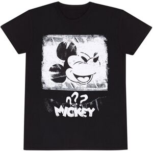 Unisex Kortærmet T-shirt Mickey Mouse Poster Style Sort - M