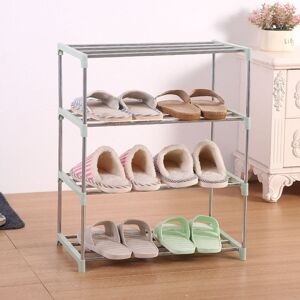 Shoppo Marte Household Multifunctional Four-layer Stainless Steel Shoe Rack Storage Shelf(Green)