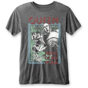 Queen Unisex Burn Out T-Shirt: News of the World (Large)