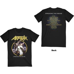 Anthrax Unisex T-Shirt: Spreading The Disease Track list (Back Print) (X-Large)