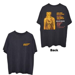 James Bond 007 Unisex T-Shirt: Goldfinger Movie Poster (Back Print) (XX-Large)