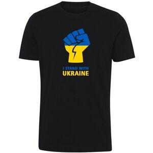 HH Textiles T-shirt, ukrainsk flag, jeg støtter Ukraine, solidaritet, sort