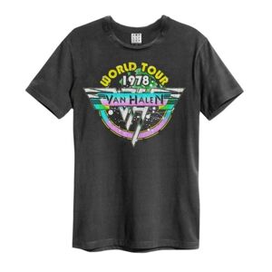 Van Halen: World Tour 78 Amplified Vintage Charcoal Large T Shirt
