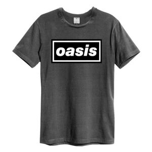 Oasis: Logo Amplified Vintage Charcoal XX Large T Shirt