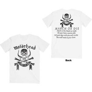 Motorhead Unisex T-Shirt: March or Die (Back Print) (Medium)