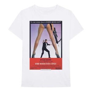 James Bond 007 Unisex T-Shirt: For Your Eyes Poster (Medium)