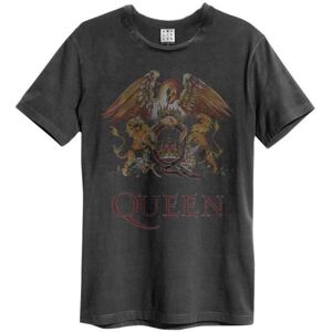 Queen: Colour Crest Amplified Vintage Charcoal Large T Shirt