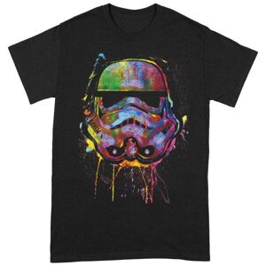 Star Wars: Paint Splats Helmet Medium Black T-Shirt