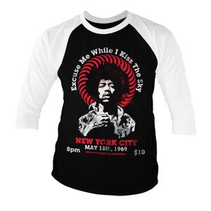 Jimi Hendrix - Live In New York Baseball 3/4 Sleeve Tee X-Large