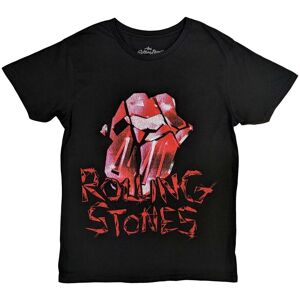 Kläder The Rolling Stones Unisex T-Shirt: Hackney Diamonds Cracked Glass Tongue (Medium)