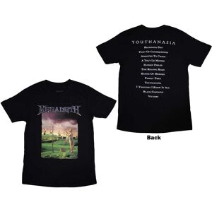 Megadeth Unisex T-Shirt: Youthanasia Tracklist (Back Print) (Medium)