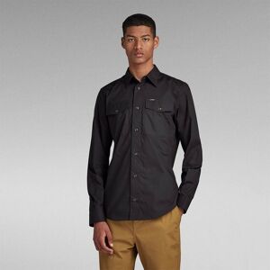 G-star Lang ærmet Skjorte Marine Slim Fit Sort M Mand