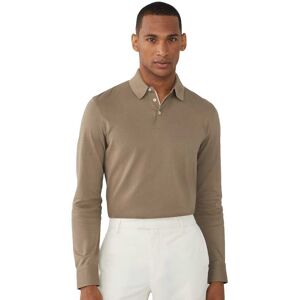 Hackett Langærmet Polo Fashioned Clr Brun XL Mand