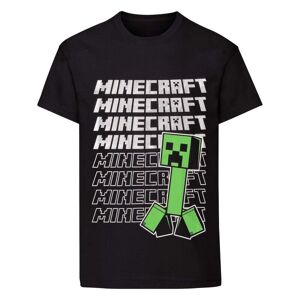 Minecraft T-shirt med gentaget logo til børn/børn