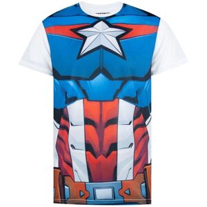 Captain America T-shirt med kostume til mænd