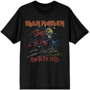 Iron Maiden Unisex voksen nummer af udyret løber til bjergene med nødlidende bomulds T-shirt