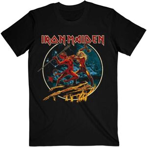 Iron Maiden Unisex T-shirt til voksne, der løber til bjergene i cirkulær form