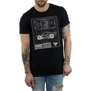 Cars Mens Lightning McQueen Blueprint Cotton T-Shirt