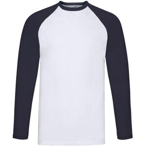 Fruit of the Loom Mens Contrast Long-Sleeved Baseball T-Shirt