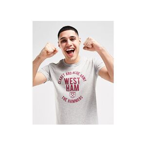 Official Team West Ham United FC Claret And Blue Army T-Shirt, Grey