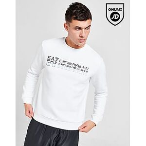 Emporio Armani EA7 Fade Logo Crew Sweatshirt, White