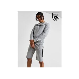 Emporio Armani EA7 Box Logo Crew Sweatshirt/Shorts Tracksuit, Grey