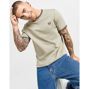 Fred Perry Twin Tipped Ringer Short Sleeve T-Shirt, Beige