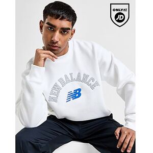 New Balance Logo Crew Sweatshirt, White