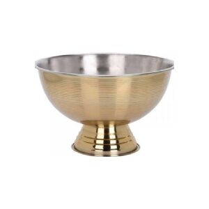 Dekoracja domu Home decoration. Bowl on a gold leg made of steel 39.5 cm