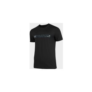 4f T-shirt til mænd H4Z22-TSM019 Deep Black r.S