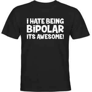 Jeg hader at være bipolar - T-SHIRT - MÆND Svart - 2XL