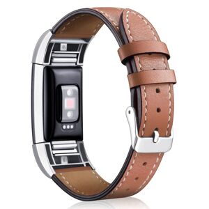 INF Fitbit Carge 2 armbånd i læder Brun