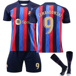 Barcelona Home Børne/voksen fodboldtrøje nr. 9 - Perfet Lewandowski S(165-170cm)