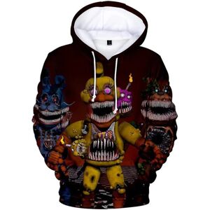 HKWWW Five Nights At Freddy's 3d Digital Print Casual Hættetrøjer Børn Unisex Fnaf Hættetrøje Sweatshirt Jumper Toppe[HK] D 9-10 Years