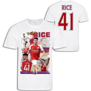 Highstreet Declan Rice spiller t-shirt sportstrøje England & Arsenal XL